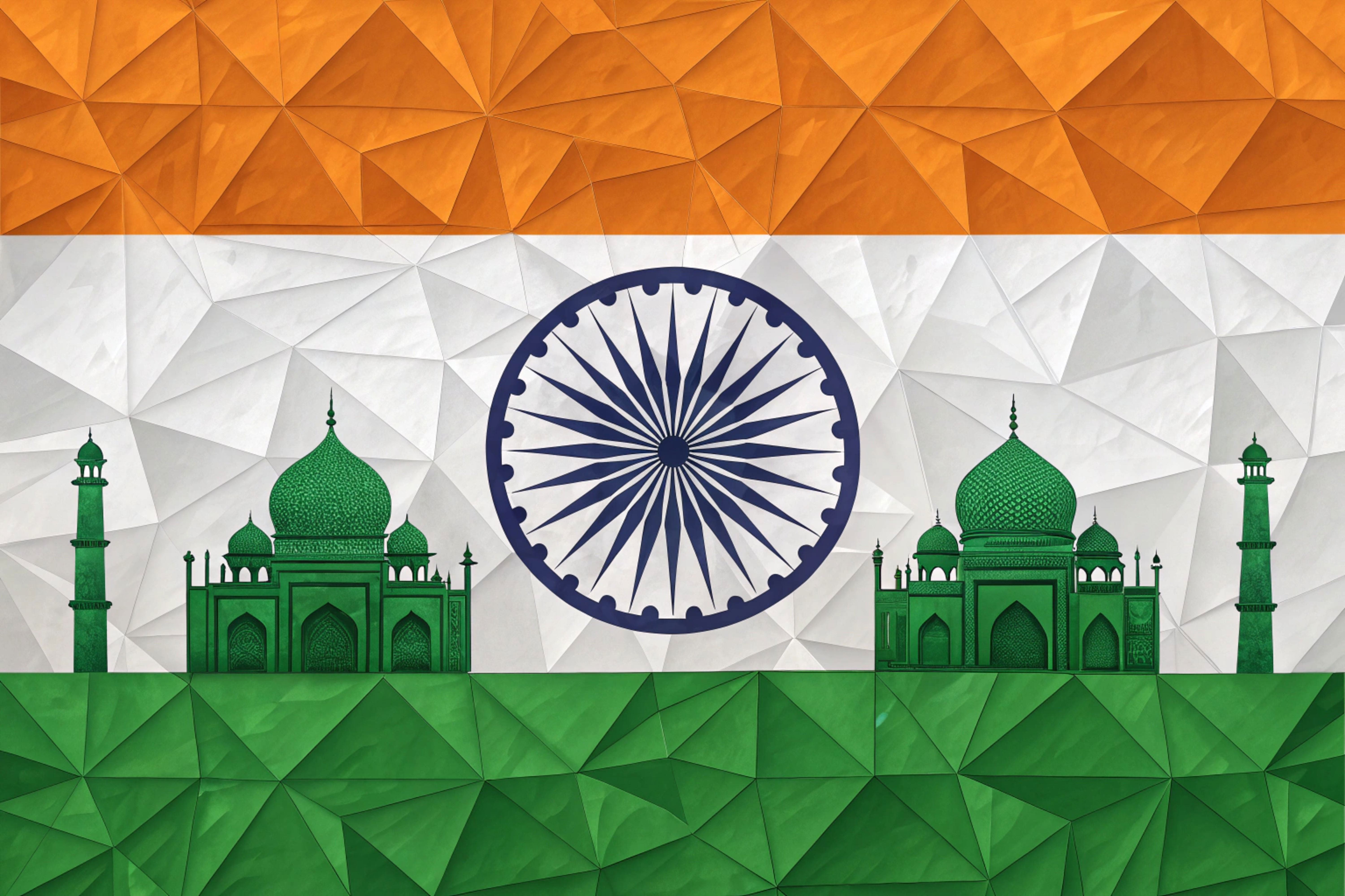 Abstract Indian flag wallpaper download free